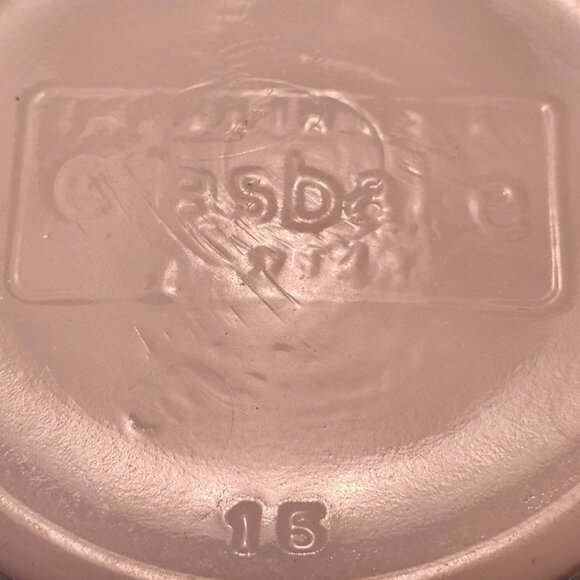 Vintage Glasbake Honey Whip Jars Pots -  Blue Yellow  Gray Lot of 3 NO LIDS - Picture 7 of 12